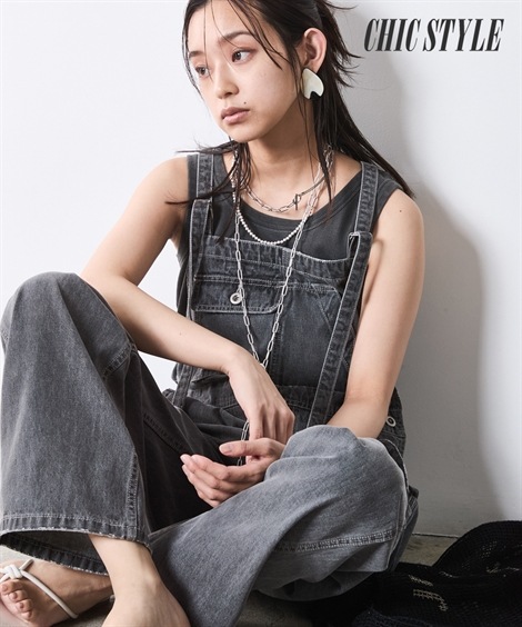 サロペット 綿100％デニムオーバーオール 大きいサイズ有 シックスタイル