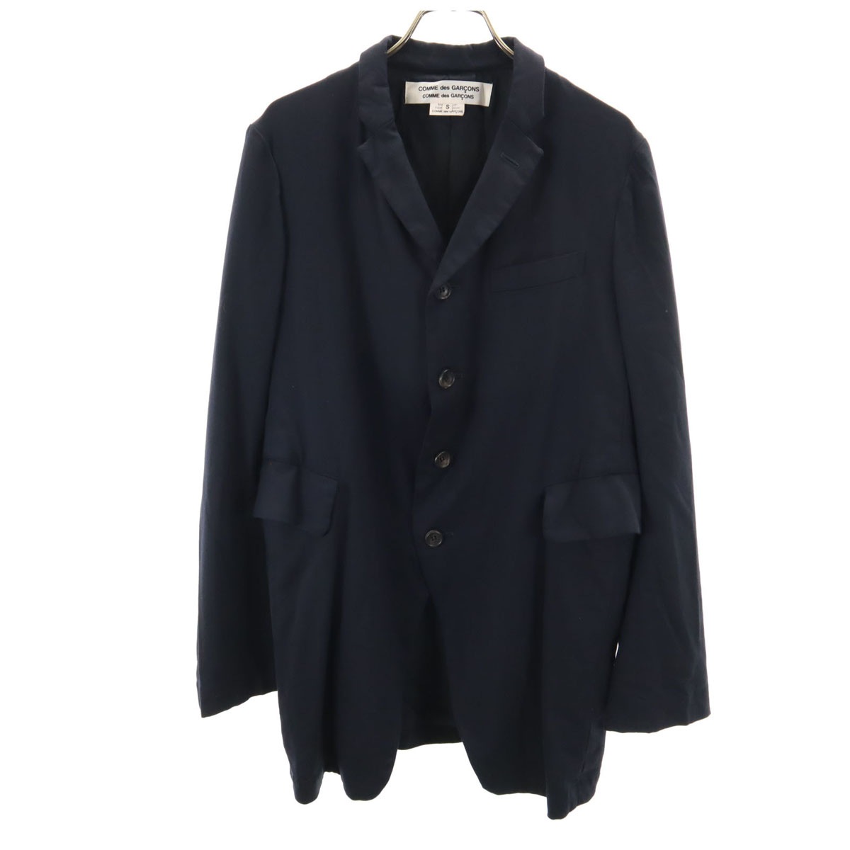Comme des Garcons Comme des Garcons コムデギャルソンコムデギャルソン 2012年 日本製 ウールブレンド テーラードジャケット S ネイビー メンズ 古着