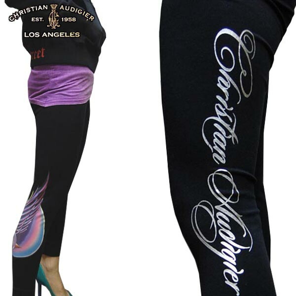 セール クリスチャンオードジェー レディース レギンス パンツ ブラック シルバー レギング CHRISTIAN AUDIGIER BIRD 雑誌 掲載 ハリウッド LAセレブ 愛用 ブランド セ