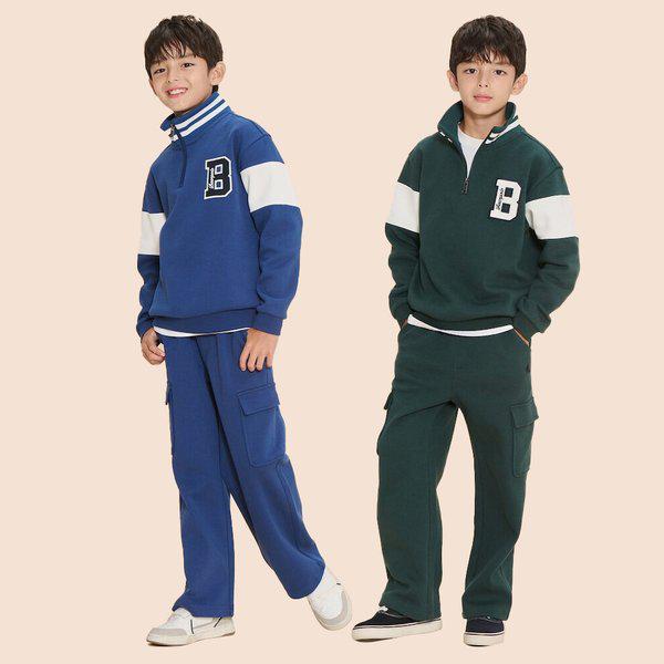 [BEANPOLE KIDS] 24FW バーシティ ハイネック スウェット セット (2種 択1)