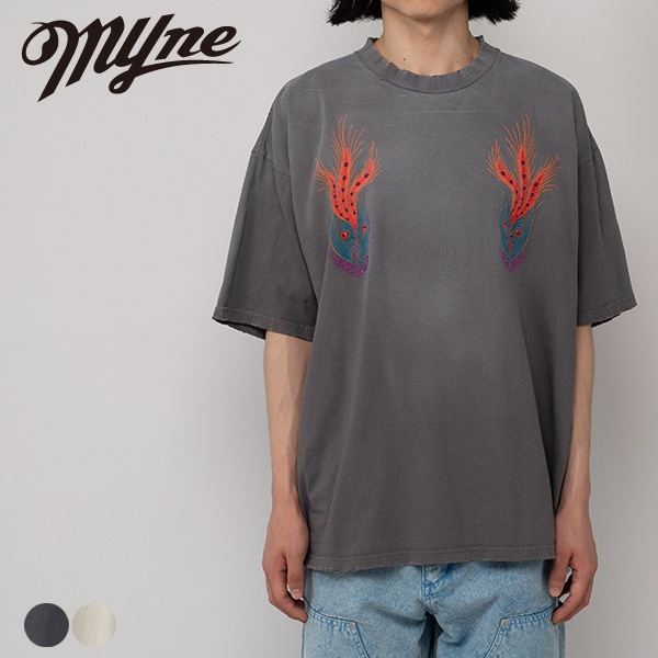 Embroidery Tee G10TS031 Tシャツ 半袖 ゆったり メンズ レディース オーバーサイズ ビックシルエット おしゃれ カジュアル 刺繍 ダメージ加工 ユニセックス