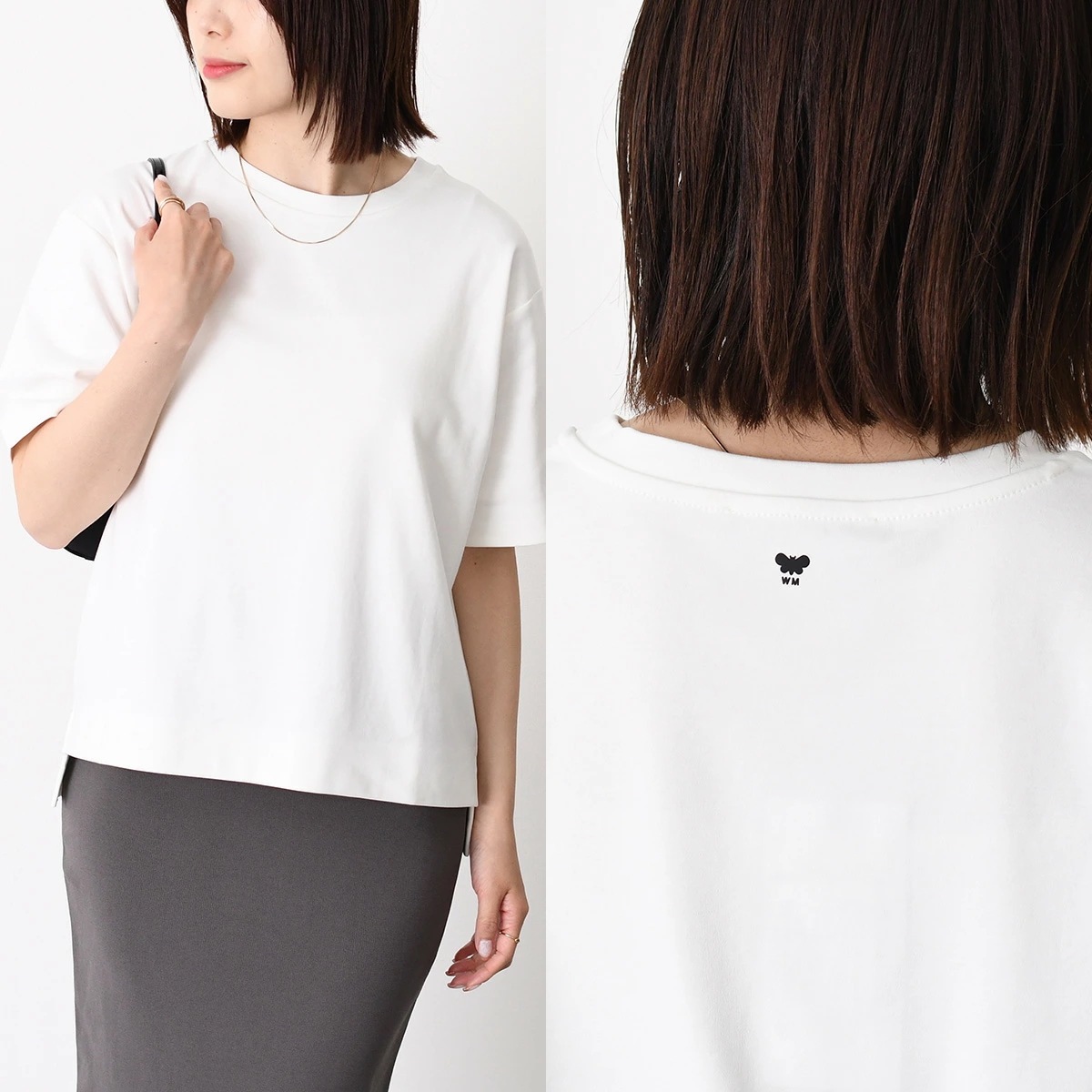 Tシャツ MULTID ムルティD コットン ジャージー WKDMULTID 2615941031 レディース ホワイト 半袖 クルー