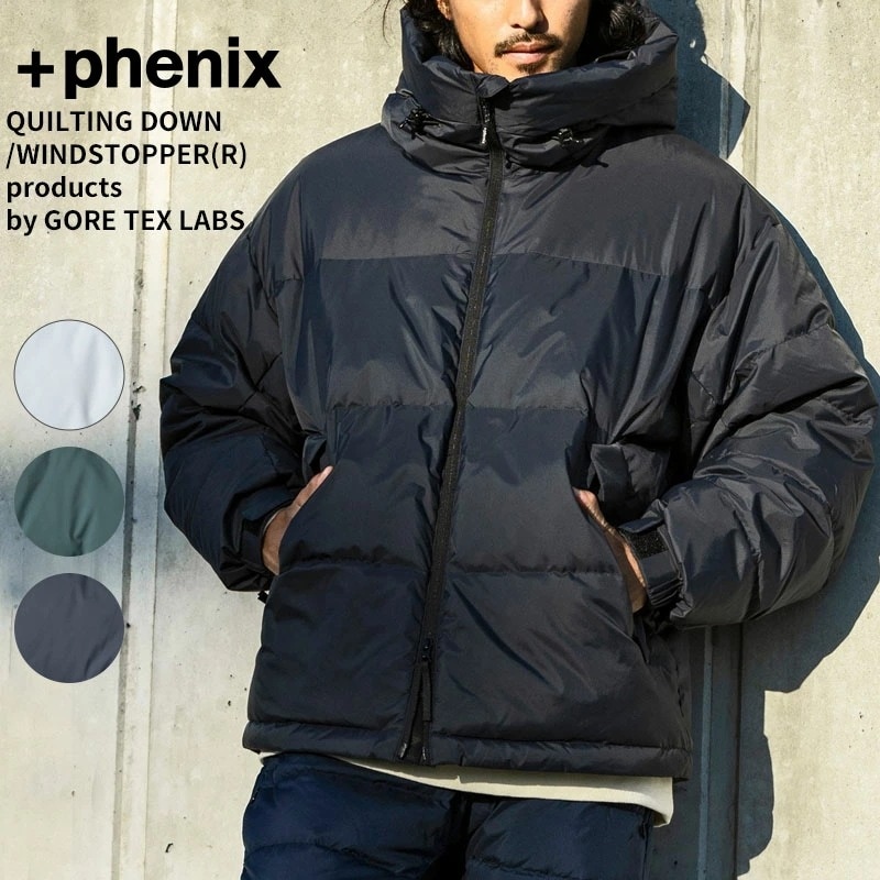 プラス フェニックス メンズ ダウンジャケット + phenix キルティング ダウンジャケット QUILTING DOWN JACKET