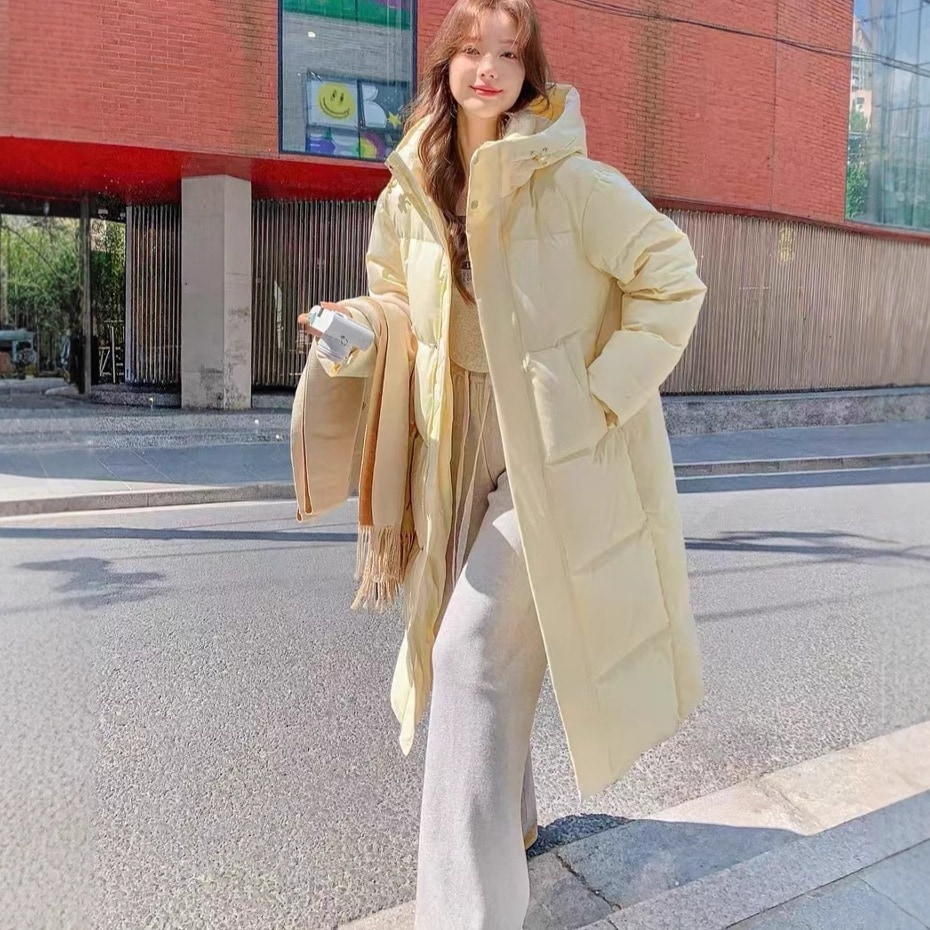 2025新型ダウンジャケットの女性の長さは膝を越えてゆったりしたカップルの冬の新中劇ダウンジャケットの女性を厚くする 母の日-0000467