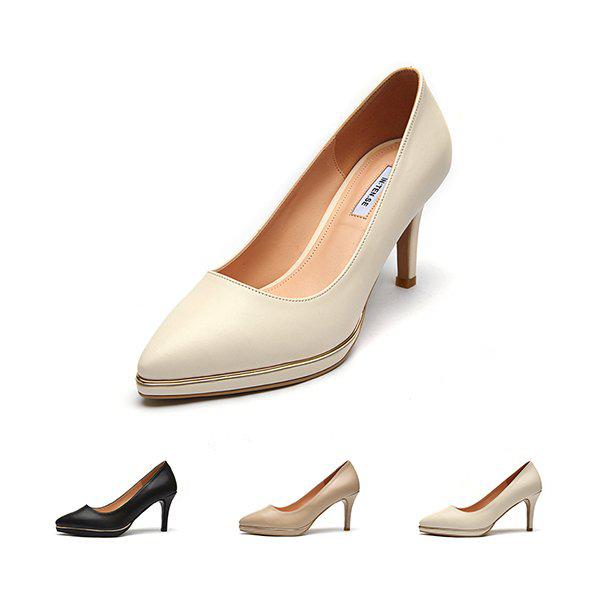 [シークレット特価] インテンス 女性 ゴールドピッシング パンプス 8cm LCWD23I326