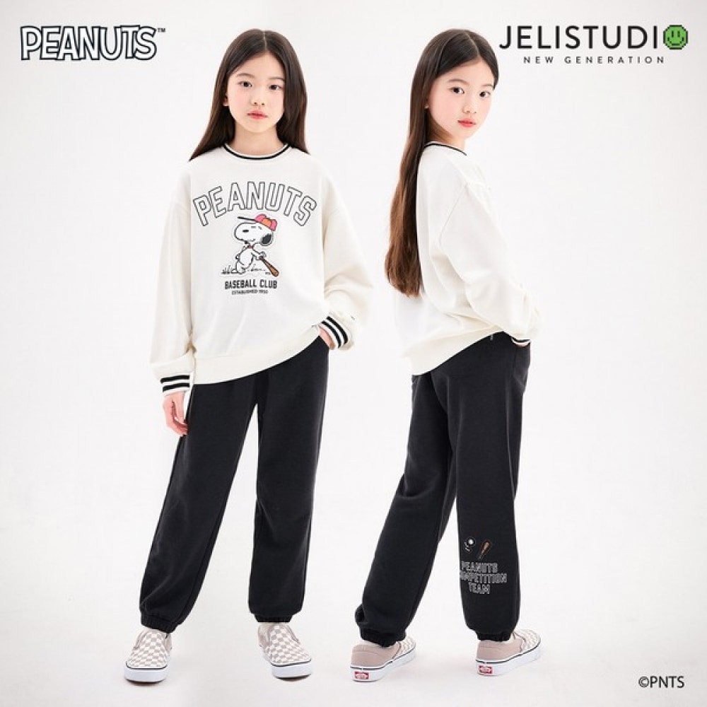 [Jelly Studio] スヌーピーネックポイント上下スーツ