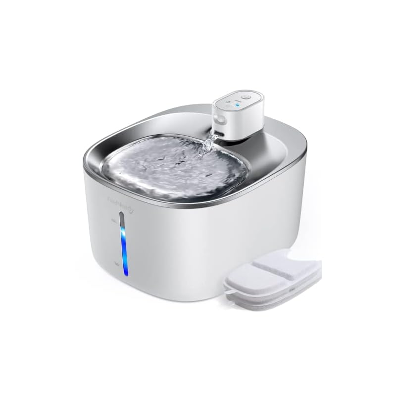 【即納】FEELNEEDY 猫 給水器 コードレス 4L スマートペット用循環式自動給水器 センサー 動作検知 3つの給水モード 5重濾過 ワイヤレスポンプ ステンレス製 犬 猫 水飲み器 大容量 静 5,864円
