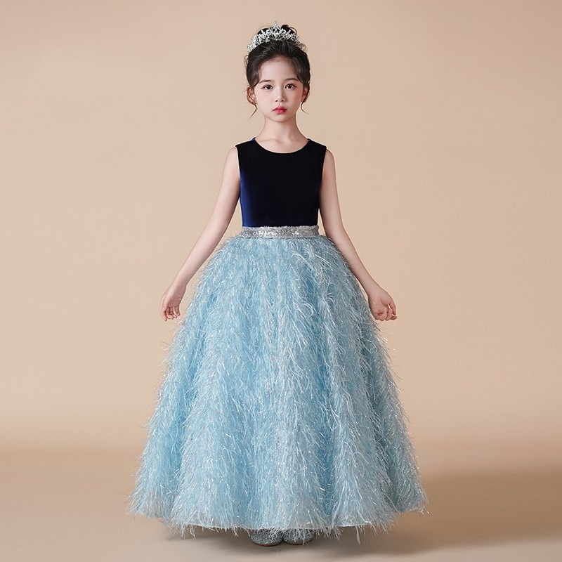 【送.料.無.料.急速発送】子供の10歳の王女のスカートのピアノ服の子供の洋風ドレス 演奏会 ウェディング 発表会 成人式 二次会 お呼ばれ