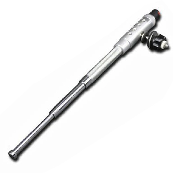 回転式 アルミ警棒 ブラック/シルバー 25-45cm 催涙スプレー 装着可能 超警棒 護身 用品 グッズ 用具 セキュリティ 防犯 防護 バトン 女性 子供 警防 特殊 護身グッズ