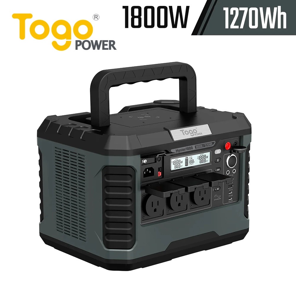 【正規代理店】TogoPower MASTER 1800 ポータブル電源 1800W 1270Wh 396200mAh PSE認証済 急速充電 MASTER-UPS機能 並列運転機能 防災 災害