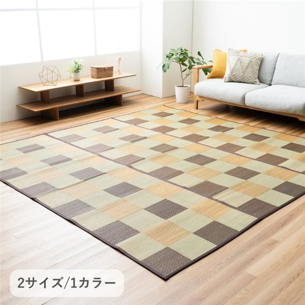 DXサラ カーペット い草ラグ DXサラ BR ブラウン 約261x352cm