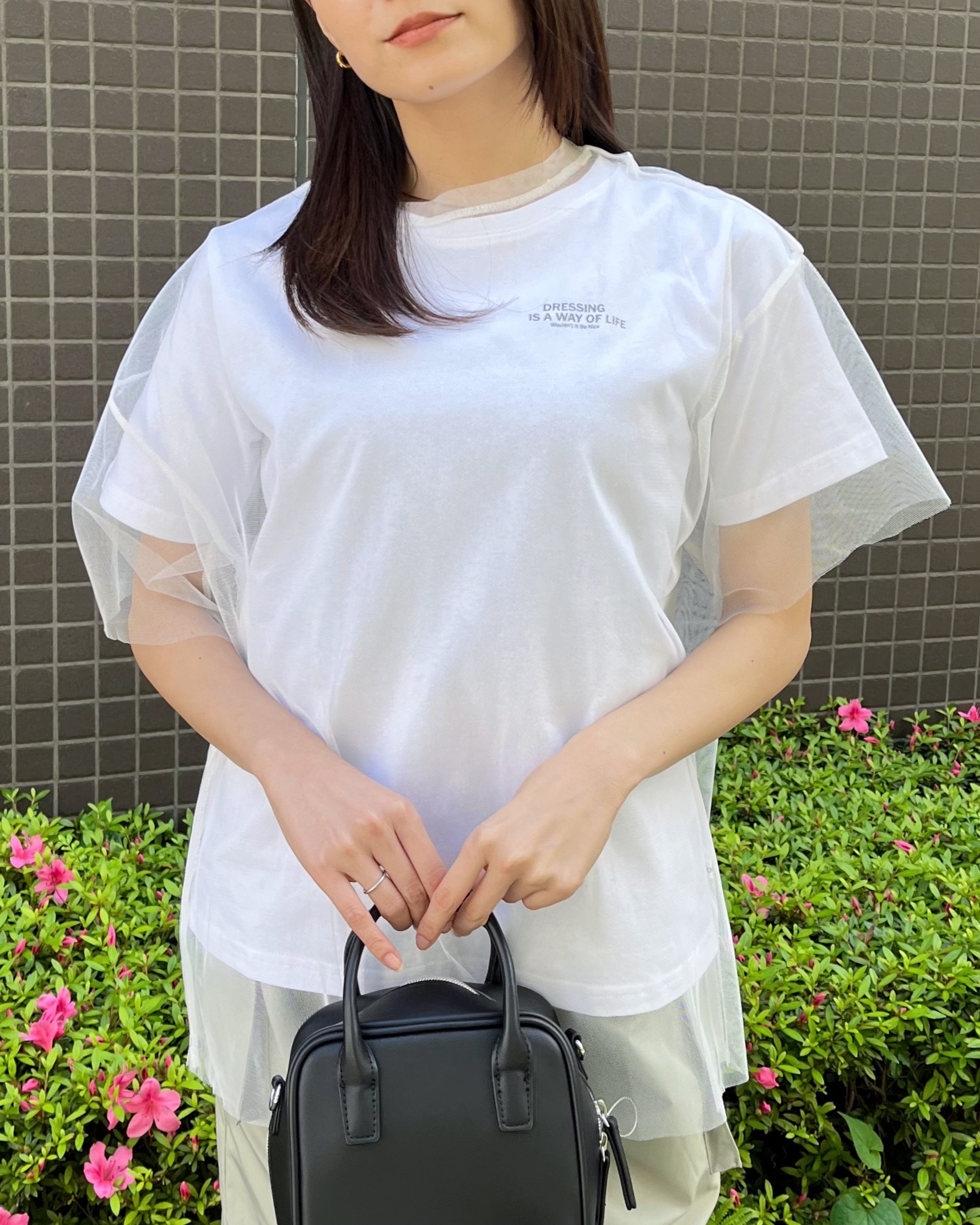 ロゴT×チュールT コンパクトアンサンブル