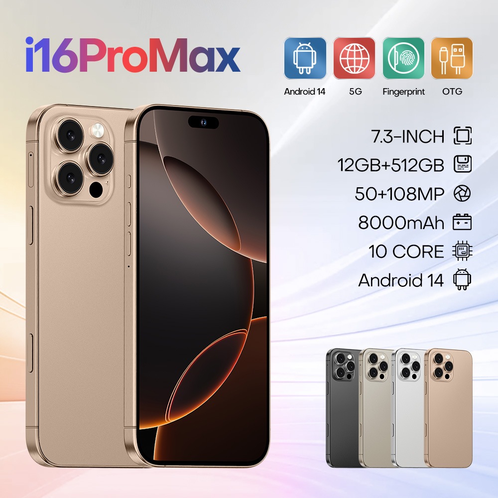 スマホ 本体 i16proMax Android15 スマートフォン 7.3インチ 12+256GB 10000mAh 108MP デュアルカメラ コスパ最高 新品 2025