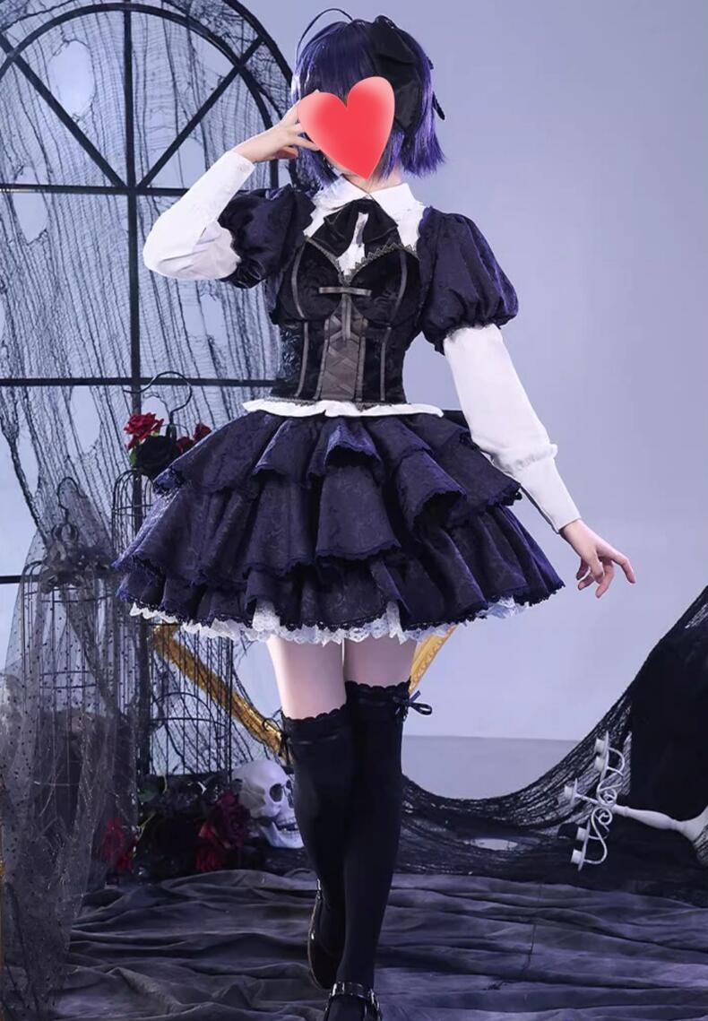 コスプレ コスチューム 小鳥遊六花 たかなしりっか 中二病でも恋がしたい 中二病 Lolita ロリィタ ロリータスタイル コスプレ服 コスプレグッズ コスプレ変装服 目隠し付き かつら購入可能