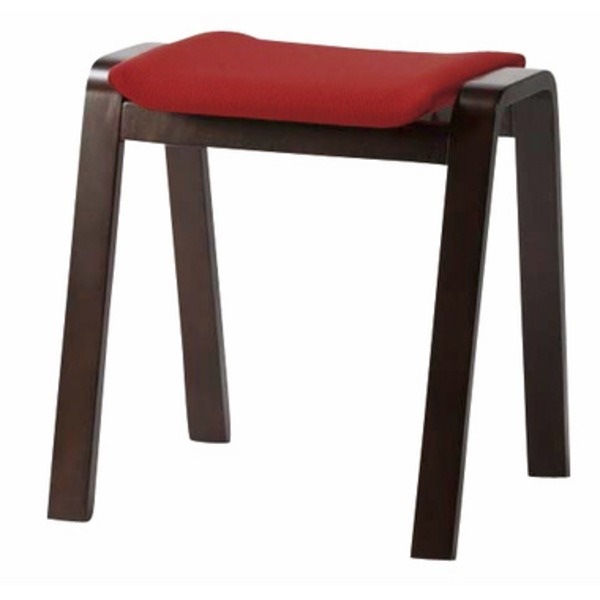 新しい スタッキングスツール 木製/コットン レッド(赤) TSC-117RD 椅子