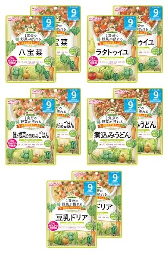 他サイト： 和光堂 1食分の野菜が摂れるグーグーキッチン9か月おすすめセット(5種×2袋)[9か月頃から]の商品画像