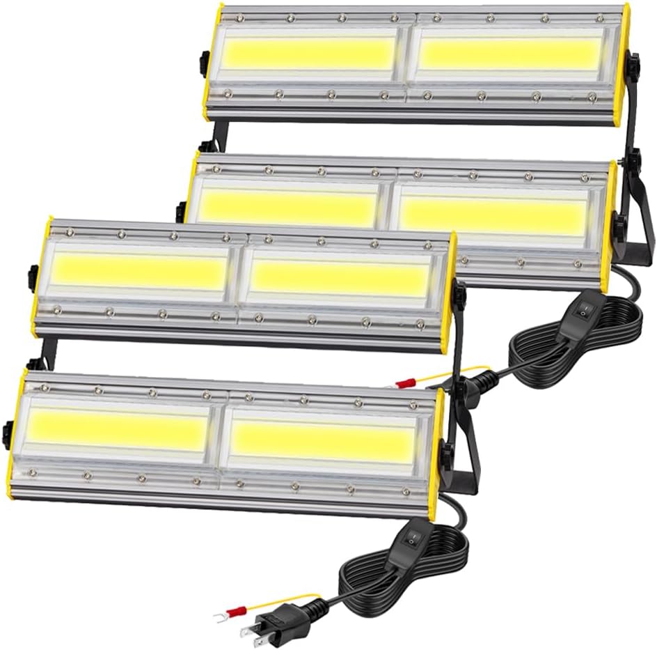 shineshare LED投光器 屋外 200W 作業灯 3450W相当 32500LM コンセント式 超薄型 防犯灯 玄関ライト 昼白色 110V適用 IP67防水 角度調整ノブ 高輝度 3Mコー