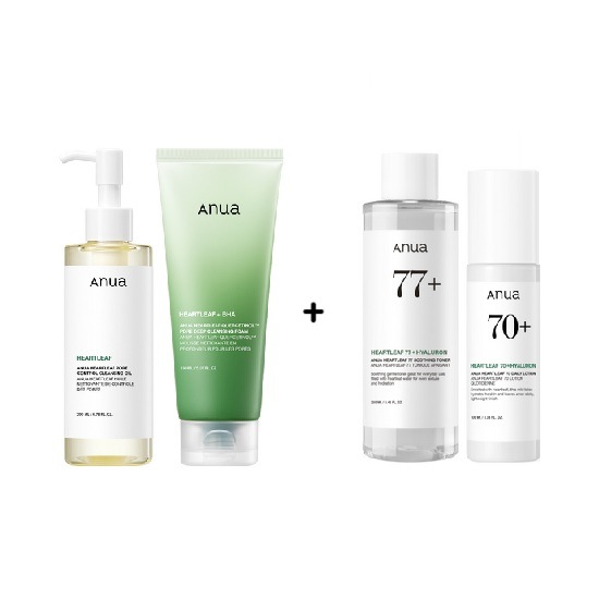 [スペシャルセット] ドクダミ クレンジング＆うるおい鎮静デュオセット（クレンジングオイル200ml＋フォーム150ml＋トナー250ml＋ローション100ml）