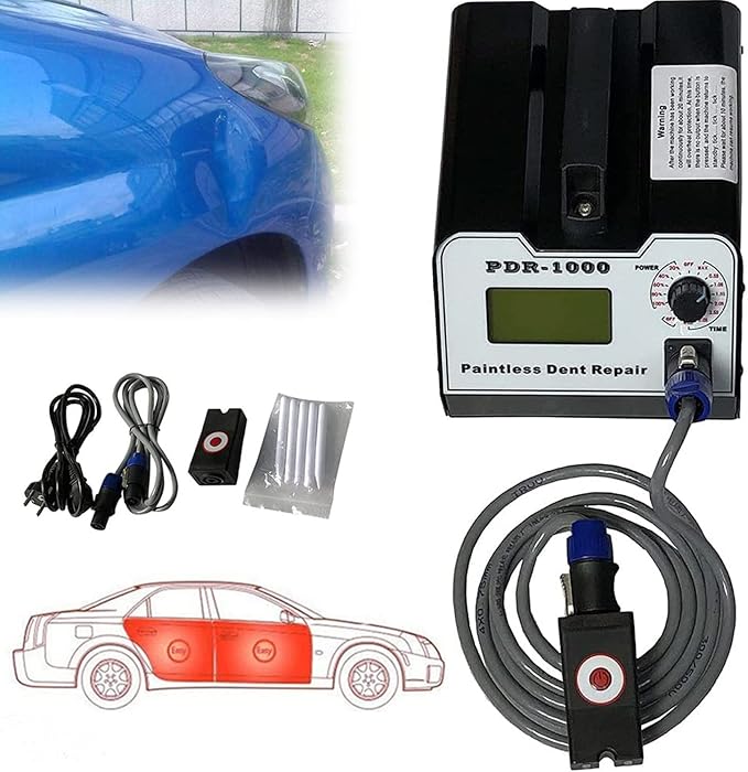 デントプーラーキット車体用ペイントレスデントリペアツールデントリペアキット誘導PDRヒーターマシンホットボックスDIY自動車ボディ用デントリペアキットひょう損傷,Black