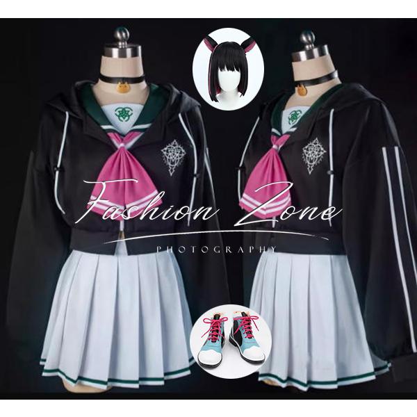 ブルーアーカイブ Archive 風 杏山カズサ コスプレ衣装 ウィッグ 靴 ハロウィン 演出服 変装