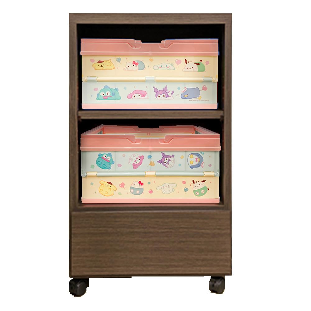 アルファタカバ キャスター付き 本棚 ブラウン コンテナ ボックス 折り畳み サンリオ 収納 sanrio 収納ボックス 折り畳み サンリオ 収納棚 サンリオ 収納籠 収納かご 収納ボックス 収納 引