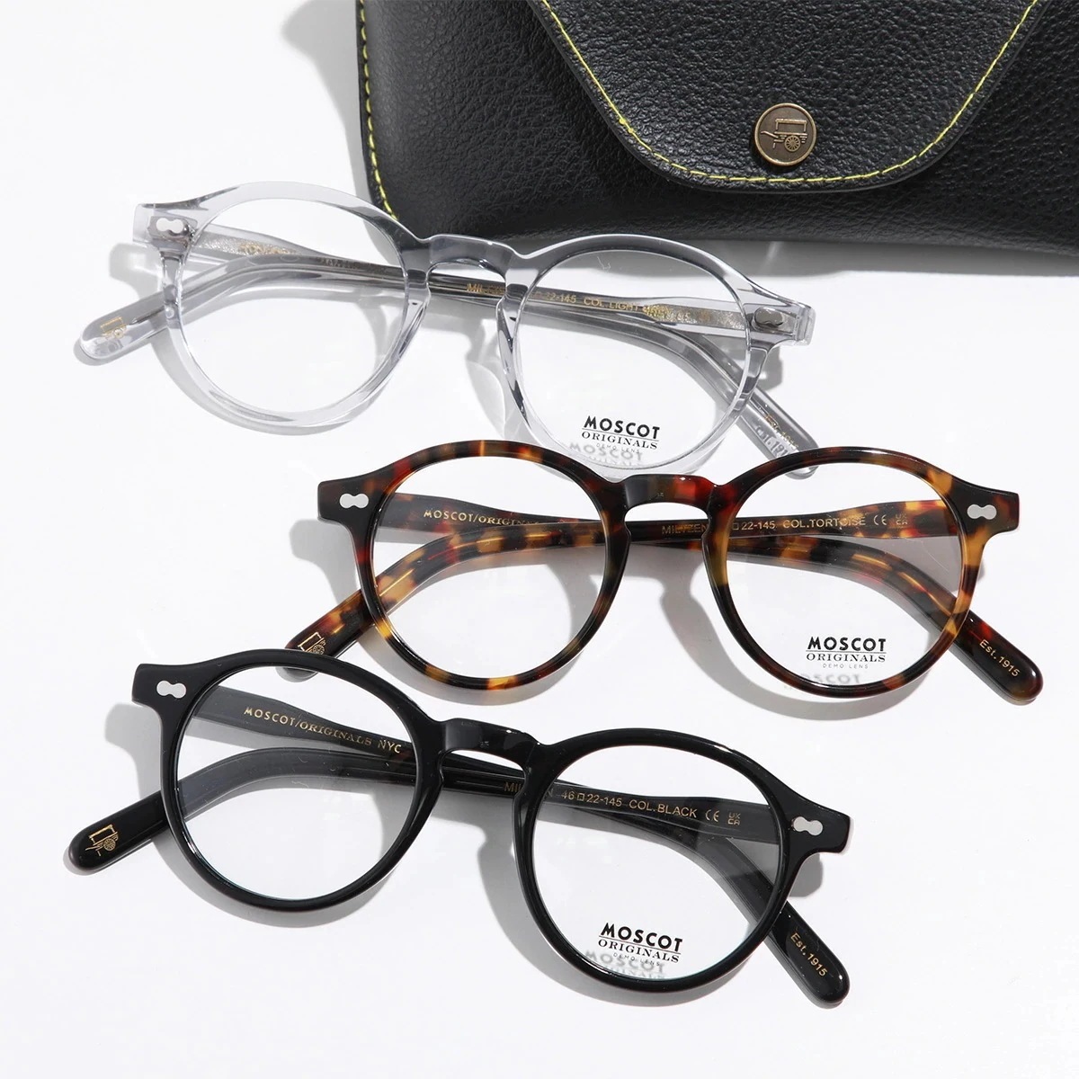 MOSCOT モスコット メガネ MILTZEN ミルツェン レディース ボストン型 ラウンド クリアフレーム めがね 眼鏡 伊達メガネ 黒縁 アイウェア カラー3色