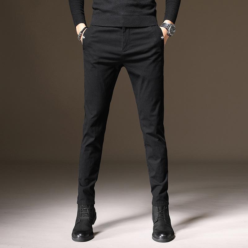 コーデ メンズ シンプル ファッション オシャレ かっこいい 大きいサイズ ストリート 紳士 カジュアル パンツ 韓国スタイル ビジネス ストレート スリム 綿 伸縮性 ストレッチ ストレッチ ウエス