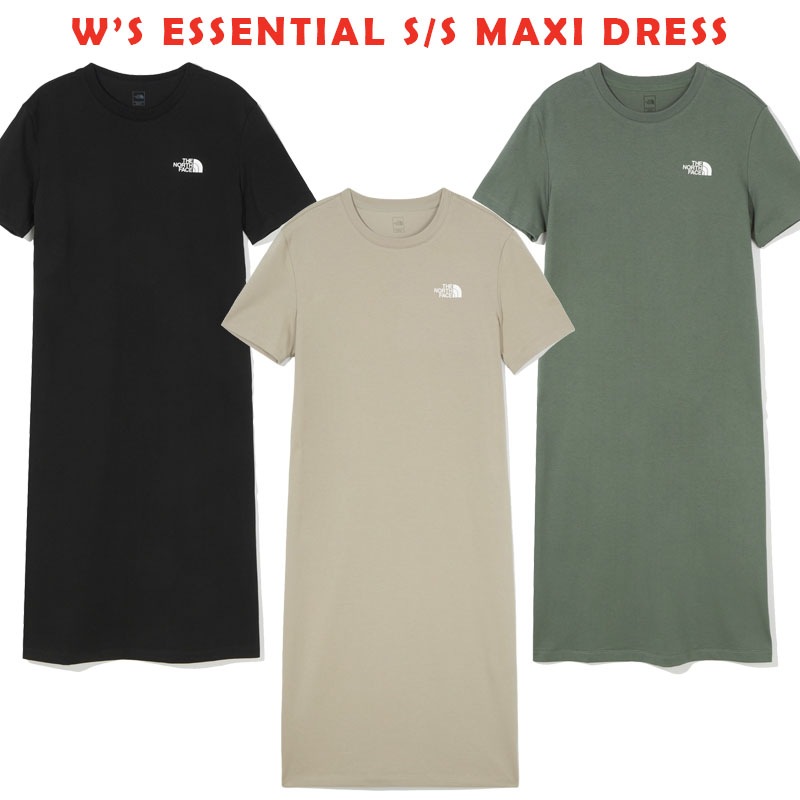 韓国正規品保証 関税負担なし NT7ZQ42A W’S ESSENTIAL SS MAXI DRESS デイリー 基本 着装 男子 女子 人気 韓国 ファッション 男女共用 アウトドア