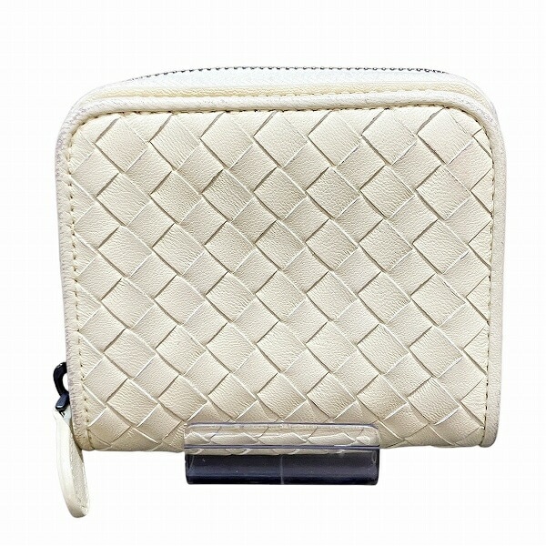 ボッテガ・ヴェネタ イントレチャート レザー 財布 2つ折り財布 レディース 【中古】