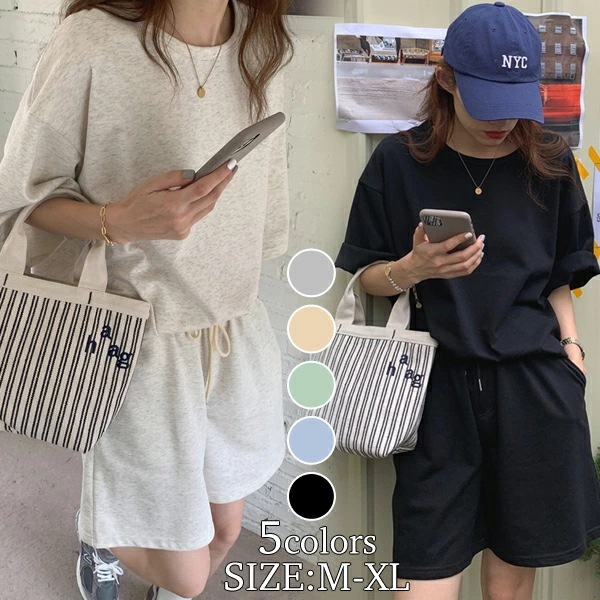 50%OFFクーポン対象 セットアップ 上下セット 五分袖 Tシャツ ショートパンツ ウエストリボン ドロップショルダー 夏 春 トレンド 大人可愛い トップス ボトムス レディース(メール便送料無料