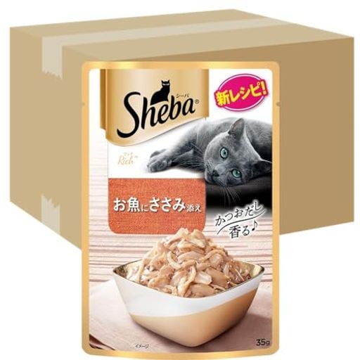シーバ (Sheba) リッチ ごちそうフレーク お魚にささみ添え 35g×96個