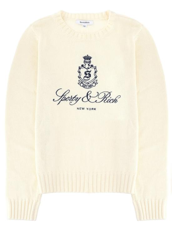 SPORTY & RICH Men Sweatshirts WS06566205WH37 ECRU Neutrals