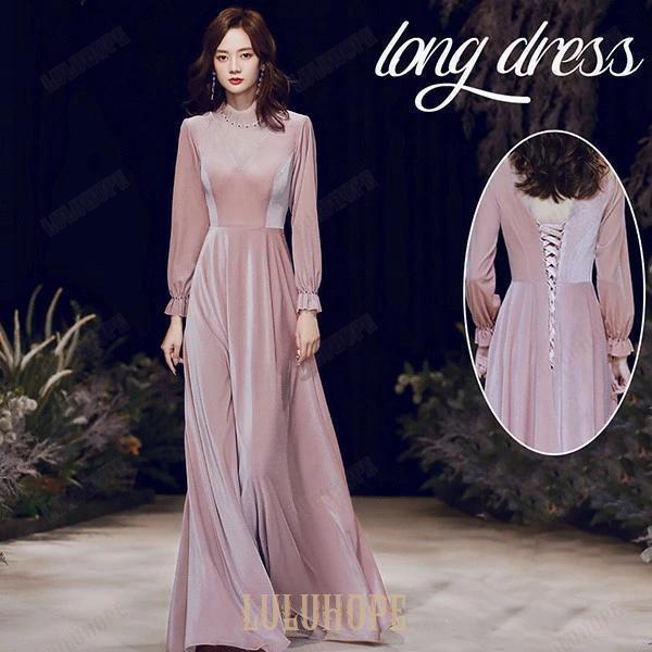 パーティードレス ロング 小さいサイズ XS 大きいサイズ 成人式 同窓会 大人 ピアノ 発表会 演奏会 Aライン 結婚式 ステージドレス 二次会 母親 ウエディング