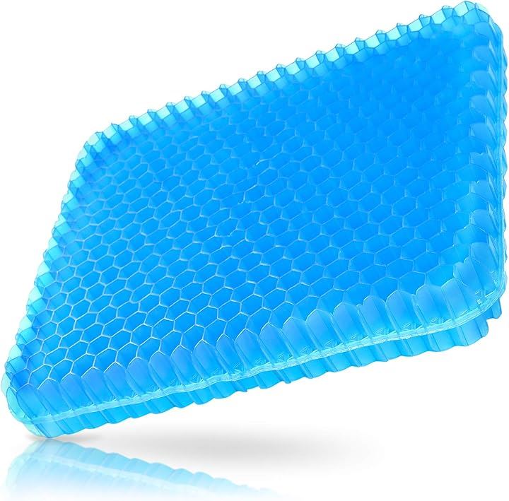 超極厚6cmrelaxheal ゲルクッション 椅子 ジェルクッション 車 座布団 40x37x6cm(ブルー)