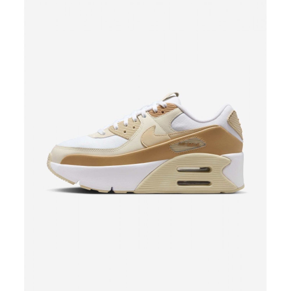 NIKE エアマックス 90 LV8 W - ホワイト:クラブゴールド:ココナッツミルク:チームゴールド