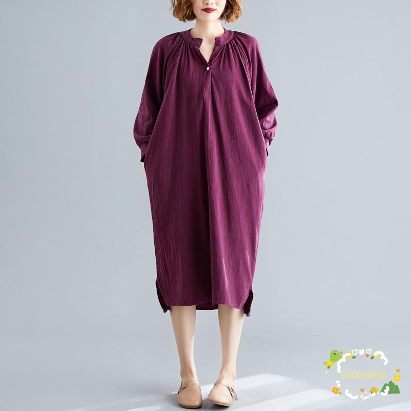 ワンピース ミモレ丈 半袖 レディース 大人 春 夏 無地 マキシ丈 ドレス シンプル きれいめ ロングワンピース 体型カバー