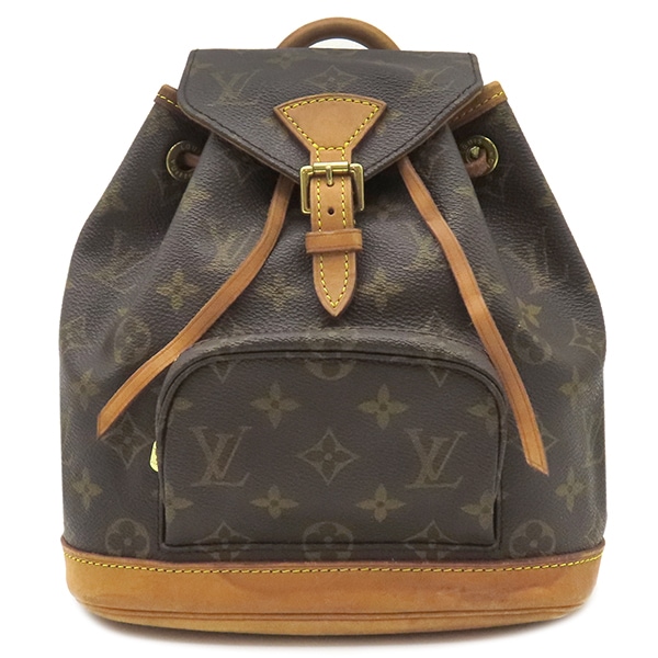 ルイヴィトン LOUIS VUITTON リュック・デイパック ミニ モンスリ モノグラムキャンバス モノグラム ゴールド金具 茶 バックパック M51137 SP0091【中古】