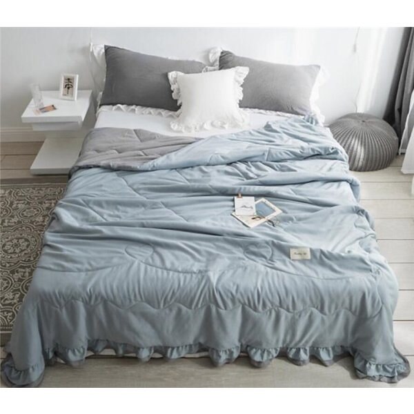 布団 掛け布団 夏用 ふとん 寝具 洗える フリル シンプル 涼感 はだがけ 夏掛け 肌がけ 夏 サ