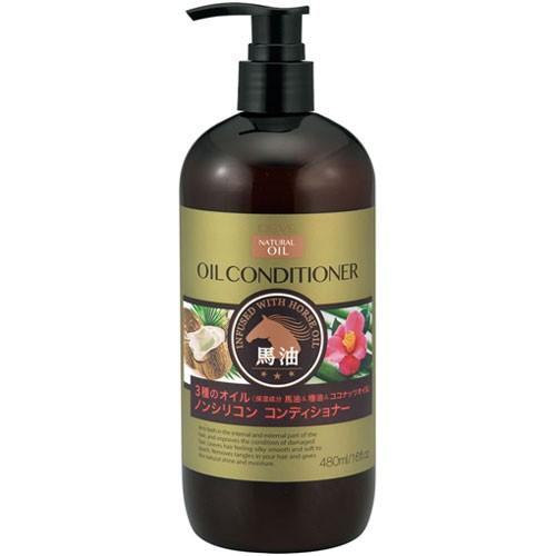 熊野油脂 ディブ 3種のオイル コンディショナー (馬油・椿油・ココナッツオイル) 本体 480ml 20本セット 【ケース販売】