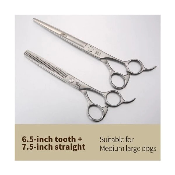 Fenice 6.5 / 7.0 / 7.5 / 8.0ペットグルーミングはさみセット犬の毛の 6.5Thinning7.5cut