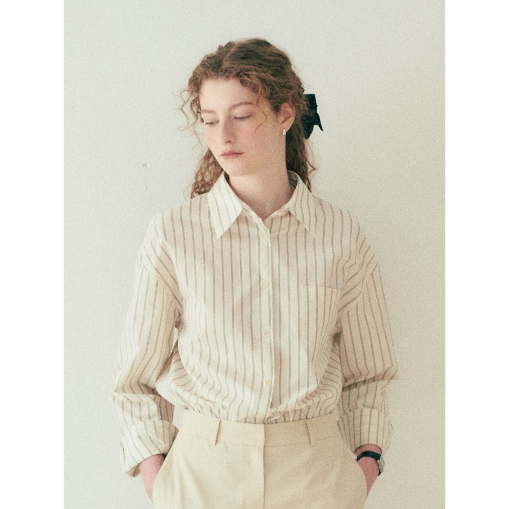 ファブリコロジーミニマルオーバーサイズシャツ 4color