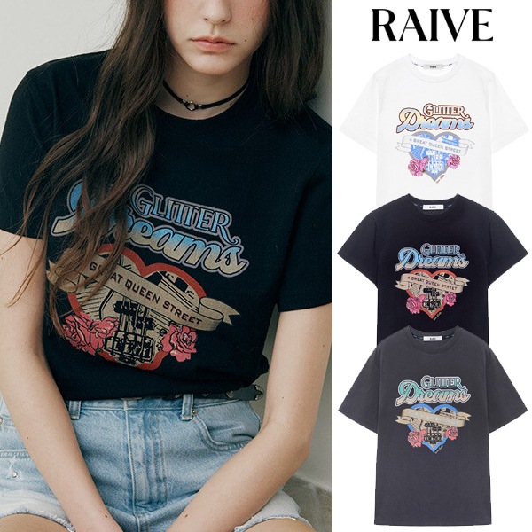 グリッター ドリームズ グラフィック 半袖 Tシャツ_3色