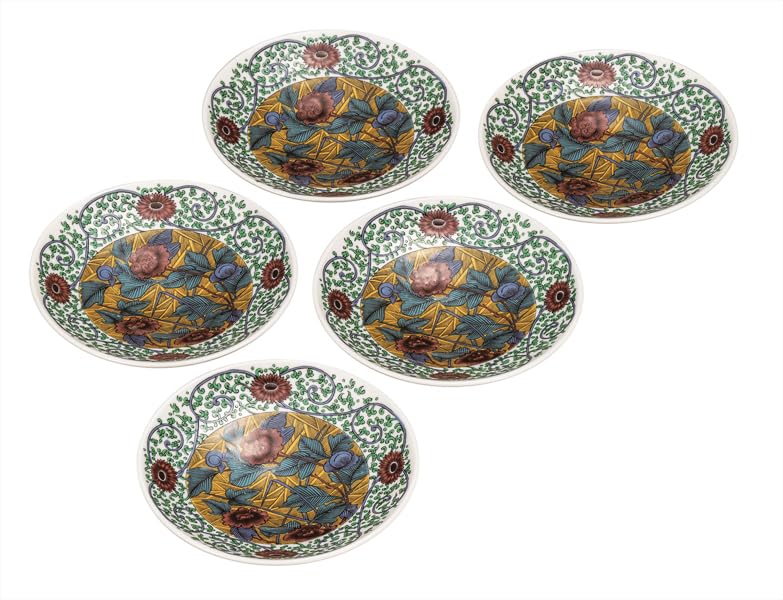 九谷焼いわたや 5.2号皿揃古九谷風 K9-114