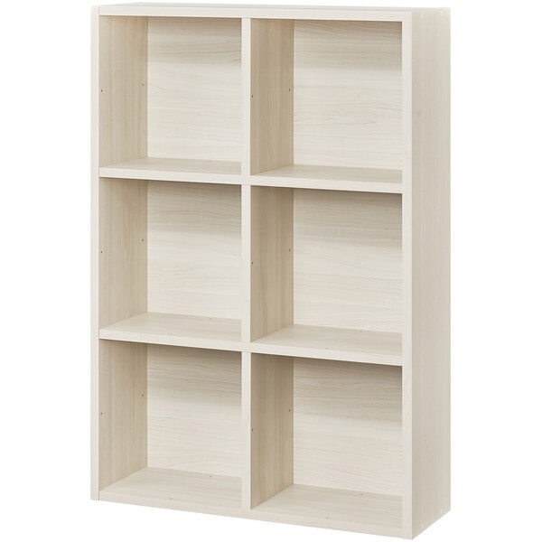 白井産業 LGE-1285IV アイボリーホワイト スクエアラック (2列×3段幅83.5cm高さ124cmA4対応) メーカー直送