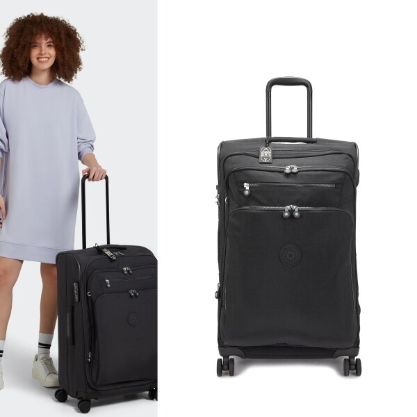 【Kipling】 キプリング ブラックキャリア スーツケース ニューガラススピンM KOABY03BK/N