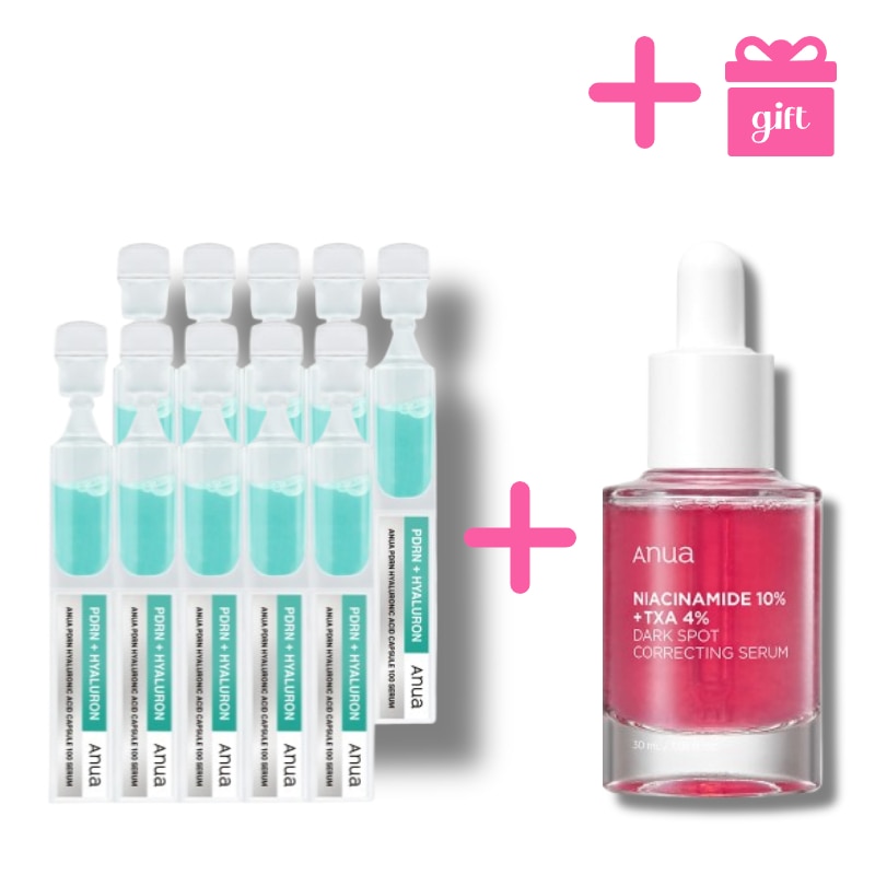 【GIFT】【NEW】PDRNピーディーアールエヌヒアルロン酸カプセル 100セラム1mlx10個+ナイアシンアミド10TXA4ダークスポットコレクティングセラム,30ml/ピンクトーンアップ