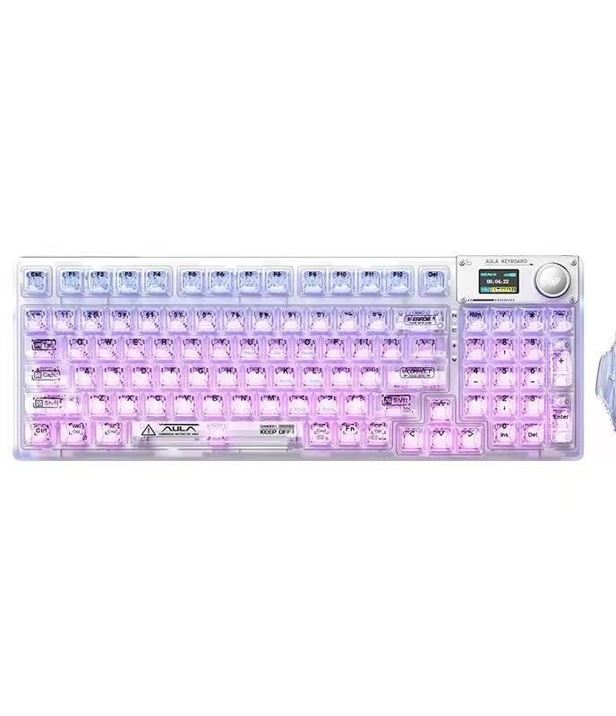 OUSEITECH F98pro ゲーミングキーボード 透明キーボード ホットスワップメカニカルキーボード テンキーキーボード ワイヤレス 透明キーキャップ RGBバックライト 95キー Androi 10,277円