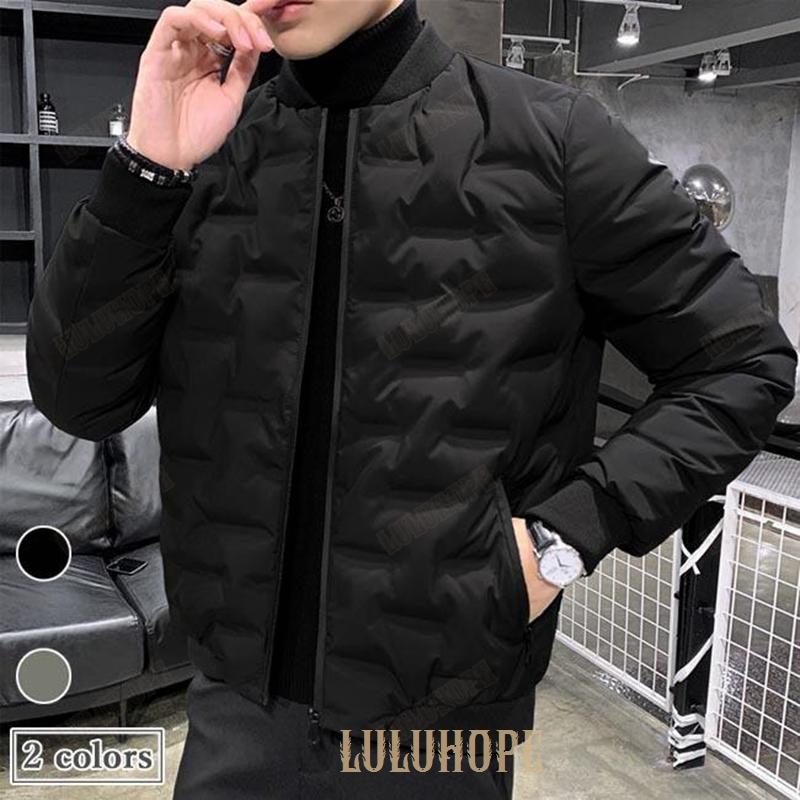 ダウンジャケット メンズ ジャンパー 厚手 冬 キルティングジャケット ダウン 防寒服 スタジャン アウター ノーカラージャケット カジュアル