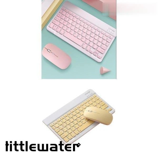24GHz Bluetoothキーボードマウスコームセットfor iPad 10インチピンク+24GHz Bluetoothキーボードマ