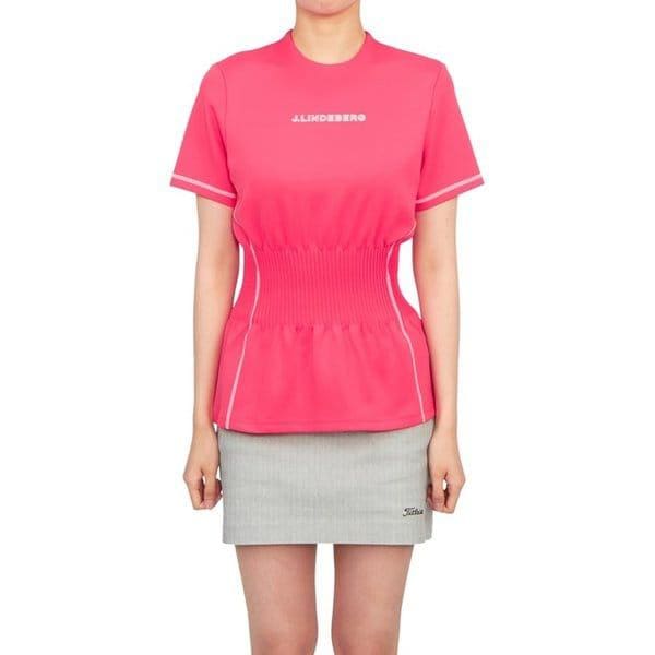J.LINDEBERG 女性ゴルフウェア半袖Tシャツ GWJT07574 Q113